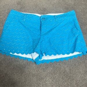 Lilly Pulitzer Blue Eyelet Shorts